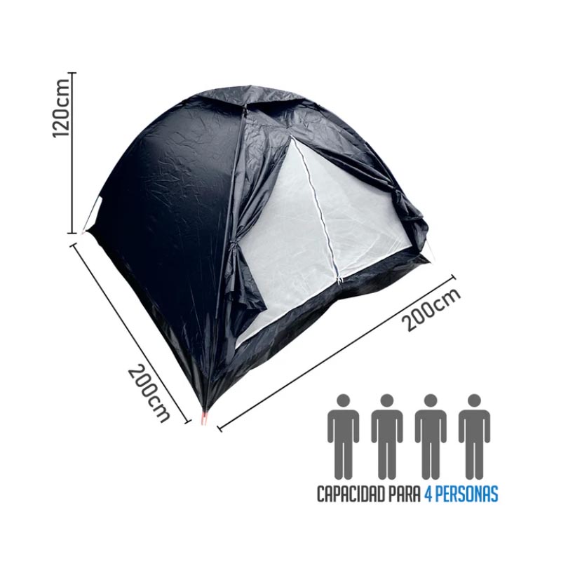 Miniatura 7 de Carpa Camping 4P Semi Impermeable
